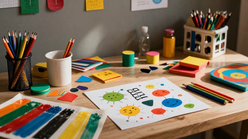 Materiales escolares hechos a mano y creativos