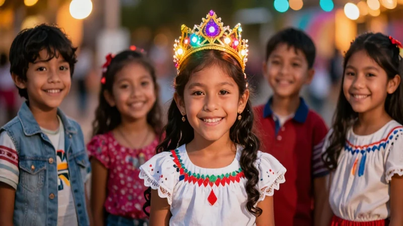 Niños mexicanos alegres y festivos