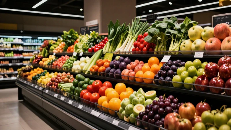 Mercado vibrante y detallado en alta definición