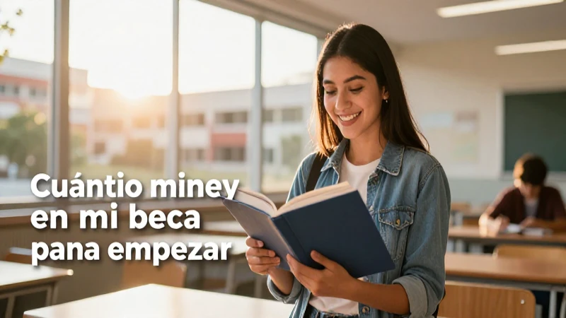 Beca: fechas y estudiante feliz