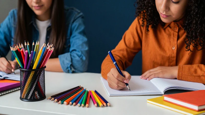 Estudiante mexicano organiza materiales escolares creativos