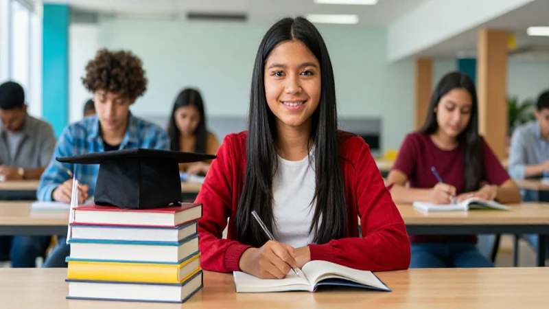 Fotografía vibrante de estudiante mexicano