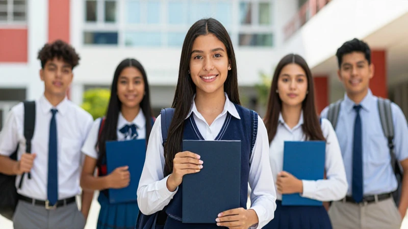 Retrato vibrante de estudiante mexicano exitoso
