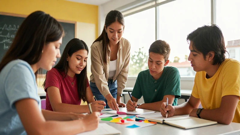 Estudiantes mexicanos creativos colaboran