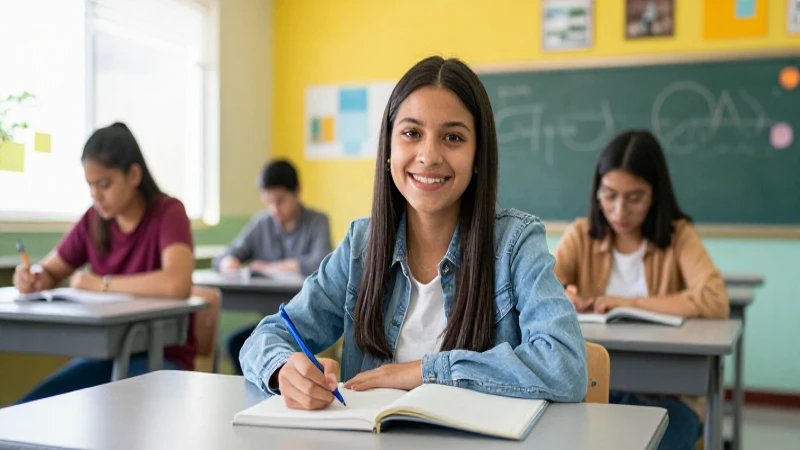 Estudiante mexicano aprende con alegría