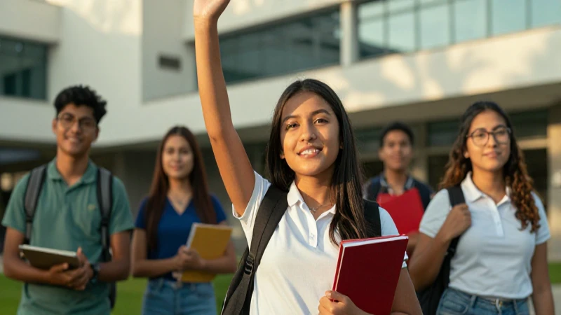 Joven mexicana exitosa en campus universitario