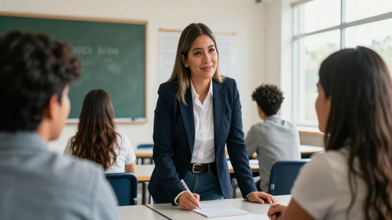 Maestra mexicana enfocada en el éxito estudiantil