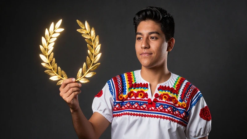 Estudiante mexicano celebra su éxito académico