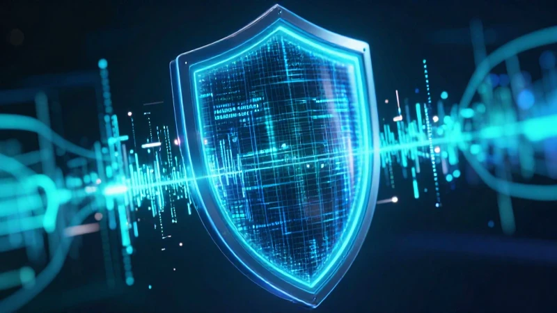 Escudo digital protector futurista y brillante