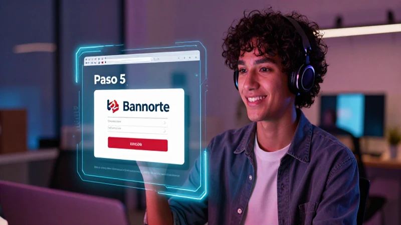 Estudiante accediendo a Banorte