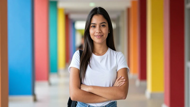 Estudiante mexicano diverso, progreso educativo y éxito