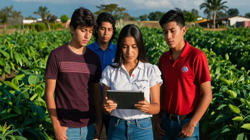 Jóvenes mexicanos triunfan en un campo vibrante y detallado