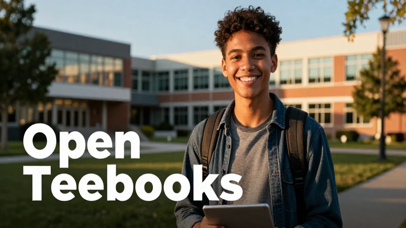 Estudiante sonriendo en campus educativo