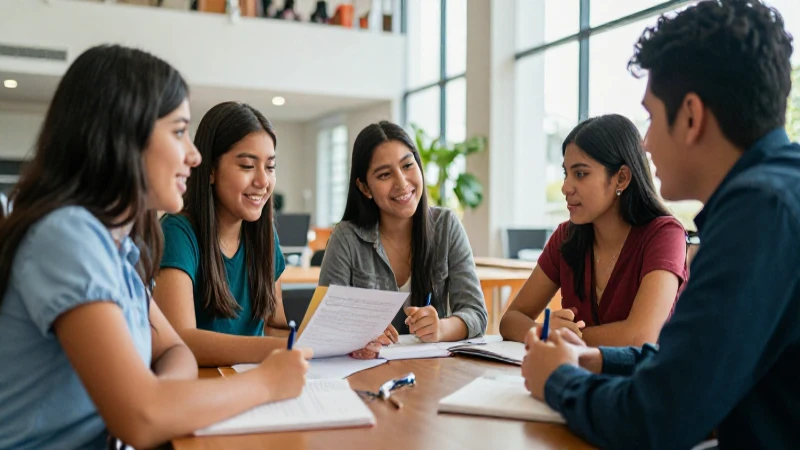 Estudiantes mexicanos estudiando con gran éxito