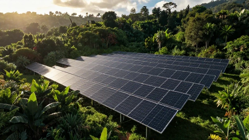 Solar farm moderna en selva de Chiapas