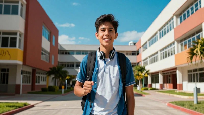 Estudiante mexicano, progreso y futuro brillante