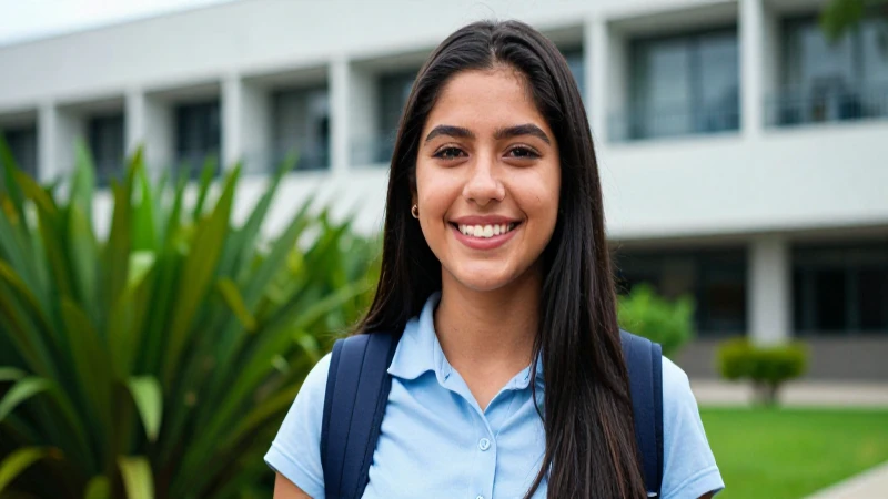 Estudiante mexicano vibrante promueve la salud