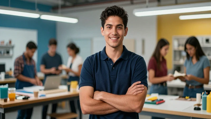 Joven mexicano profesional en entorno moderno