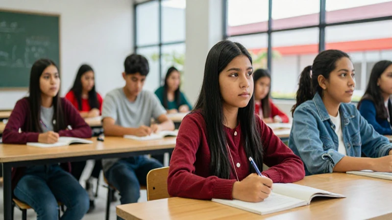 Estudiantes mexicanos vibrantes en campus moderno