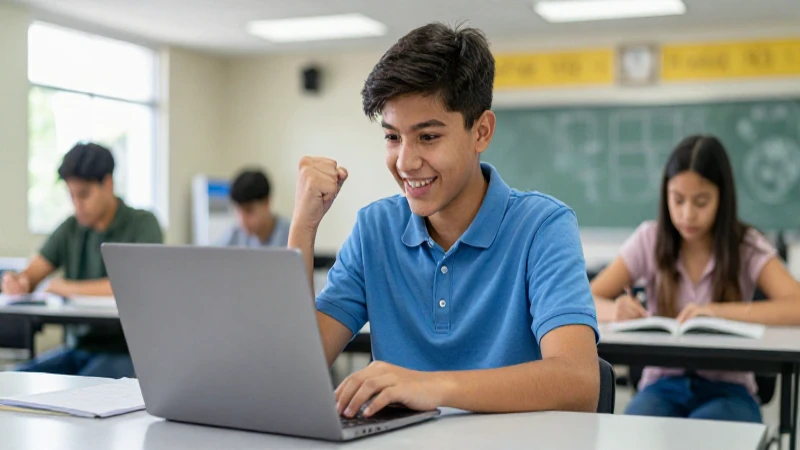 Estudiante mexicano exitoso en entorno digital