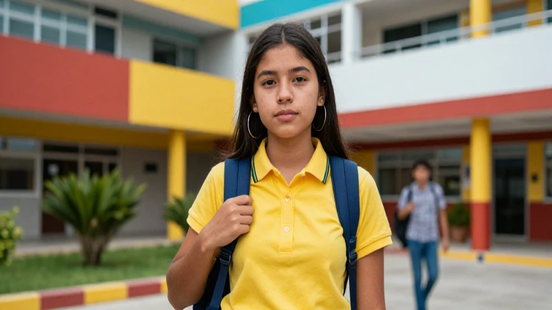 Estudiante mexicano moderno en campus vibrante