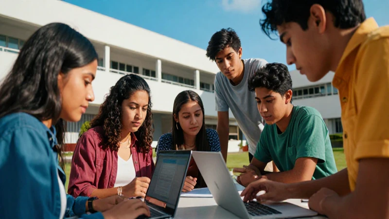 Estudiantes mexicanos colaboran en campus moderno