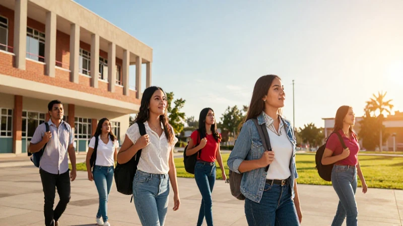 Estudiante aspiracional bajo luz dorada