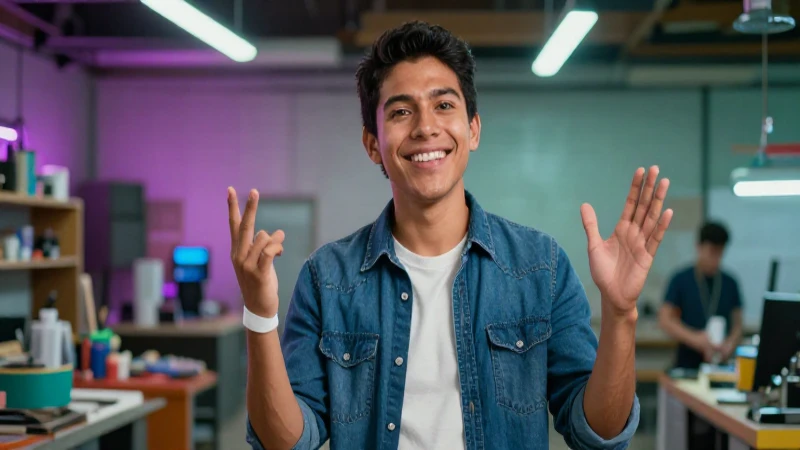 Joven mexicano lleno de esperanza