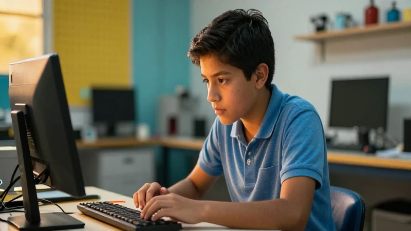 Joven mexicano concentrado en taller moderno