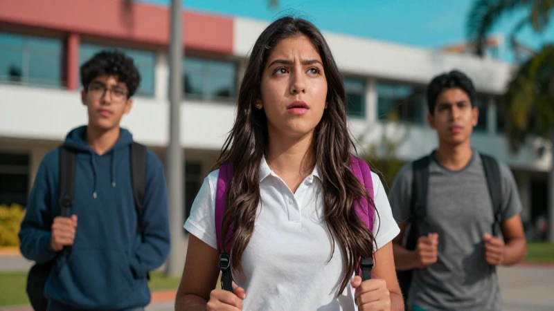 Estudiante mexicano apasionado en campus universitario
