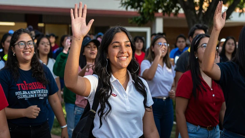 Éxito estudiantil vibrante en universidad mexicana