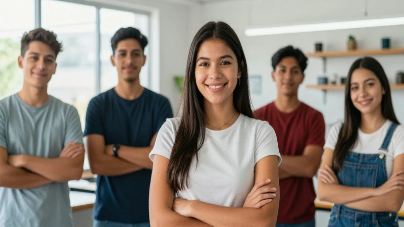 Jóvenes mexicanos confiados en taller moderno