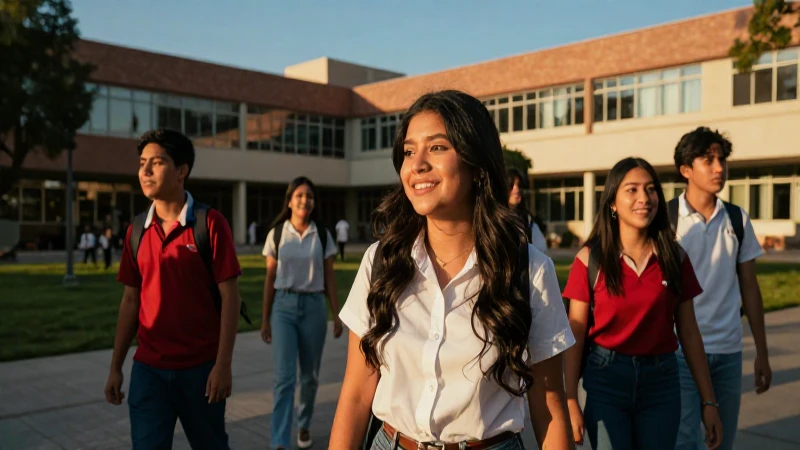 Estudiantes mexicanos triunfan alegre en campus moderno