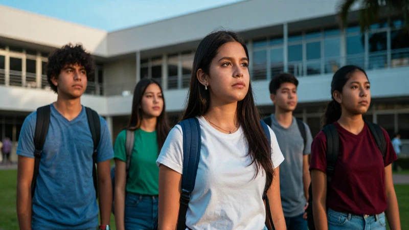 Estudiante mexicano moderno en campus universitario vibrante