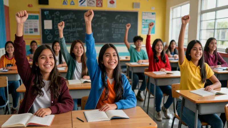 Jóvenes mexicanos triunfan en su aula vibrante