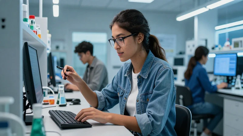 Estudiante mexicano en laboratorio tecnológico