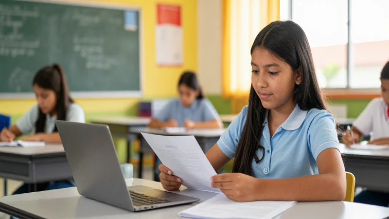 Registro escolar vibrante con ambiente positivo