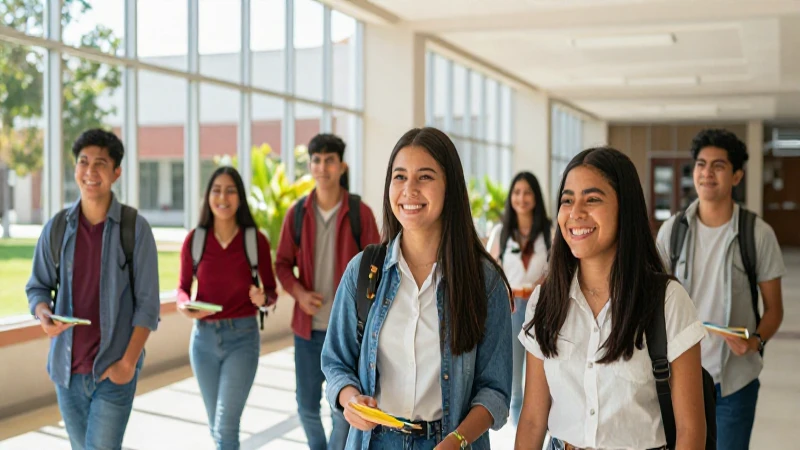 Estudiantes mexicanos sonriendo en el campus