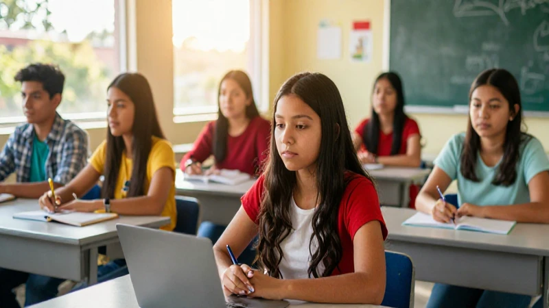 Estudiantes mexicanos enfocados en el éxito