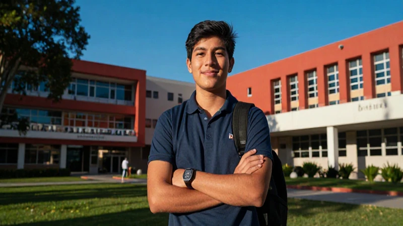 Estudiante mexicano motivado y éxito académico
