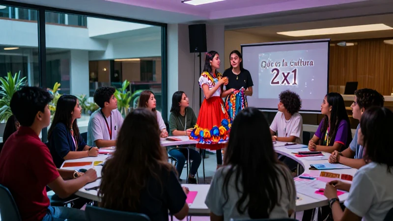 Estudiantes mexicanos en vibrante taller cultural