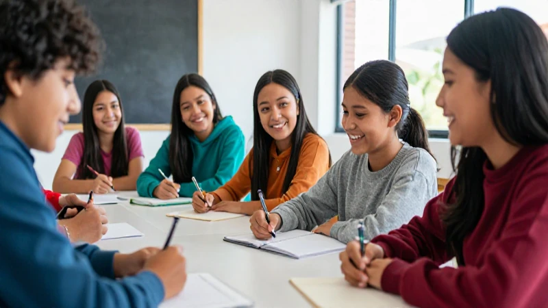 Estudiantes mexicanos colaboran en aula moderna