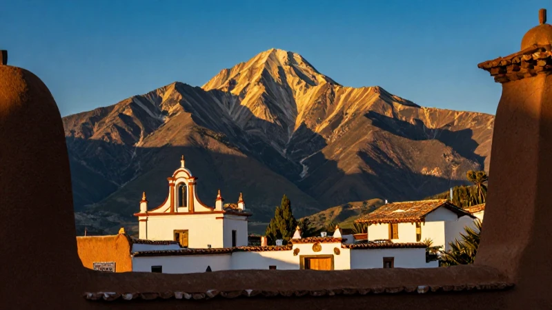 Paisaje épico de Hidalgo al atardecer