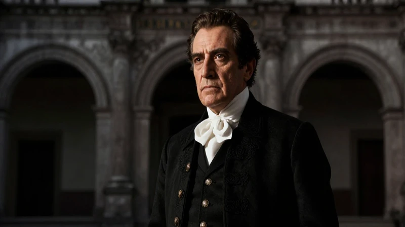 Retrato dramático de Benito Juárez con estilo cinematográfico