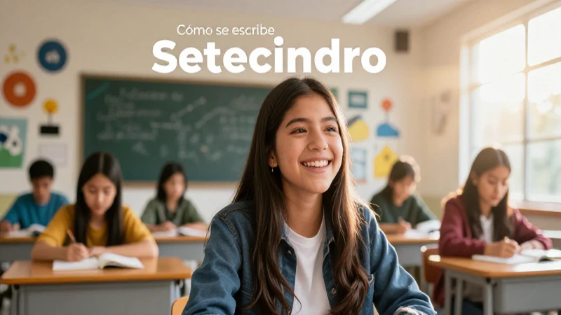 Estudiante sonriente en aula moderna con luz brillante