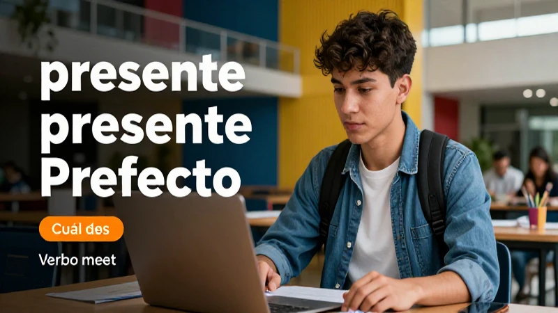Estudiante mexicano estudia inglés con estilo vibrante
