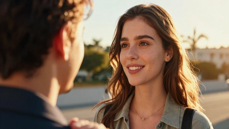 Mujer hermosa y pareja con luz dorada cinematográfica