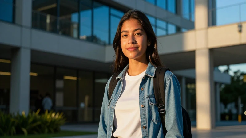 Estudiante mexicano universitario, éxito y modernidad
