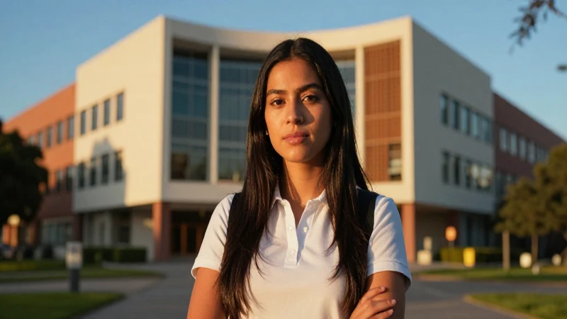 Estudiante mexicano con visión de futuro en campus