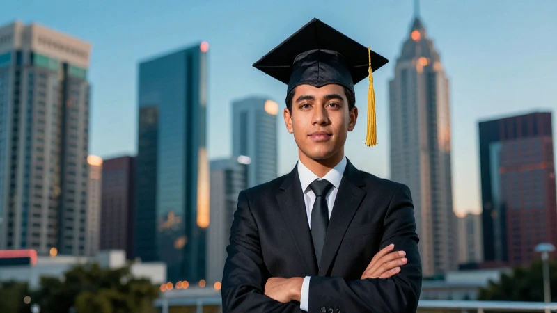 Joven profesional mexicano elegante en ciudad